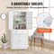 72" Kitchen Pantry Storage Cabinet Freestanding Utility Cabinet with Doors Drawer 3 Shelves White